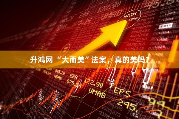 升鸿网 “大而美”法案，真的美吗？